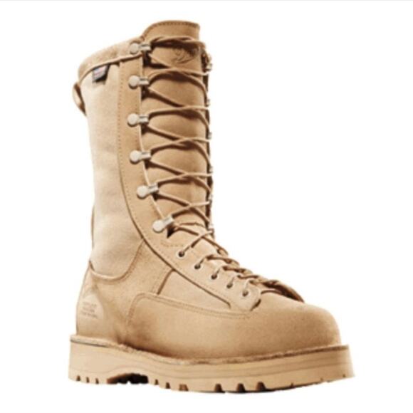 Danner Combat Boots Mens 4 Womens 5 Lewis Light Tan 400G Insulated Military Hunt - Picture 1 of 15